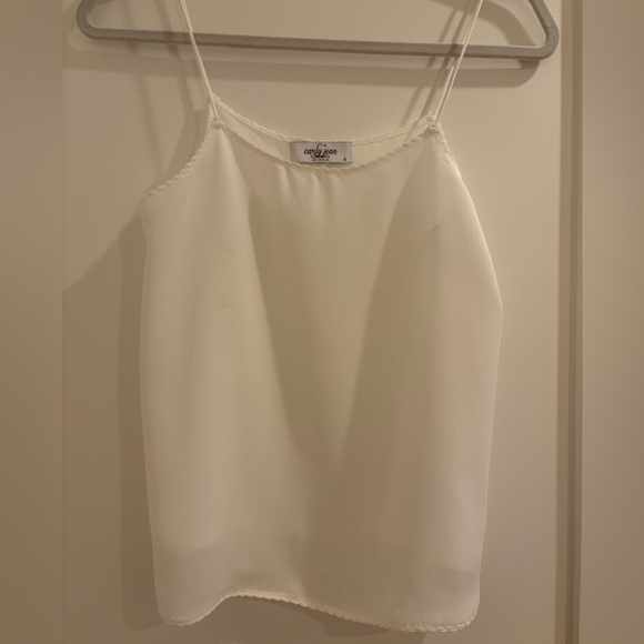 Carly Jean Los Angeles sweet White Cami Top - Picture 1 of 3